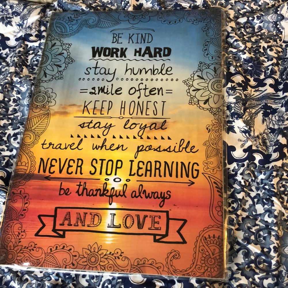 Natural life phrases print